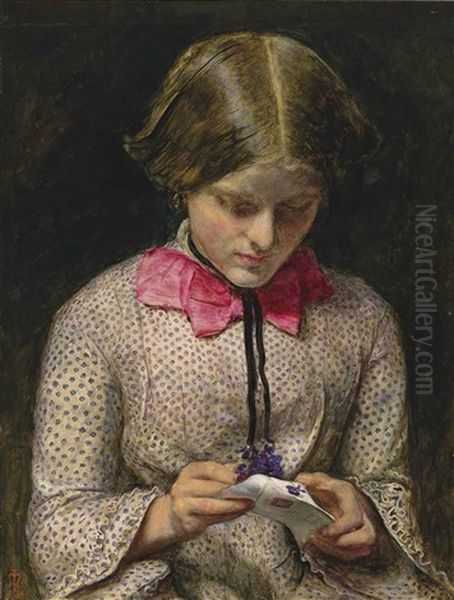 The Violet's Message Oil Painting by John Everett Millais