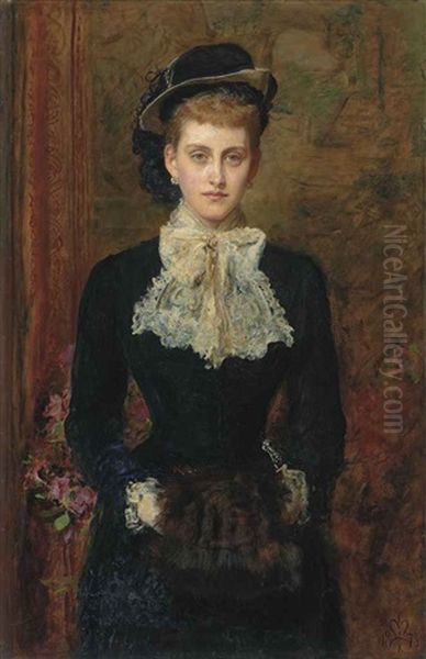 Mrs Sebastian Schlesinger Oil Painting by John Everett Millais