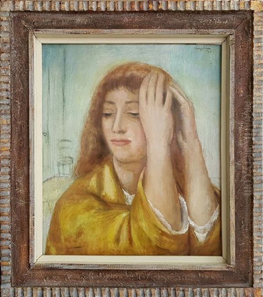 A Bust Park (cincinnati ?) Oil Painting by Kenneth Hayes Miller