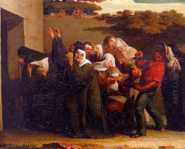 Vert- Vert (the Nuns' Parrot) Oil Painting by Jean-Francois Millet
