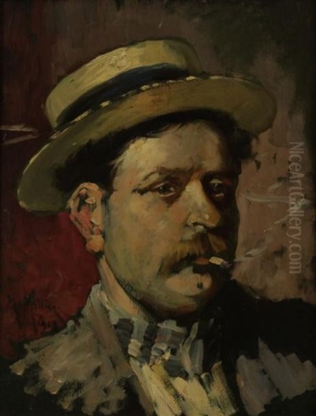 Portrait D'homme Oil Painting by Maurice Milliere