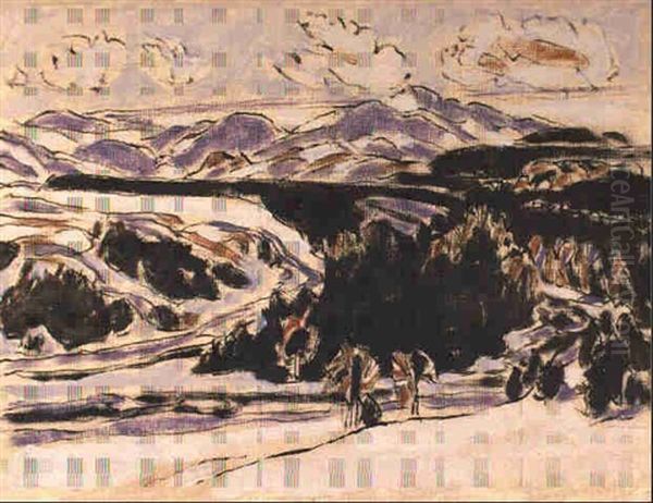 Three Peaks, Marcy Adirondacks Oil Painting by David Brown Milne