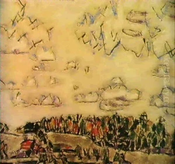 Autumn Landscape Oil Painting by David Brown Milne