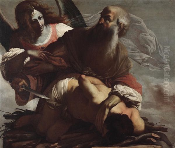 Die Opferung Isaaks Oil Painting by Luigi Miradori
