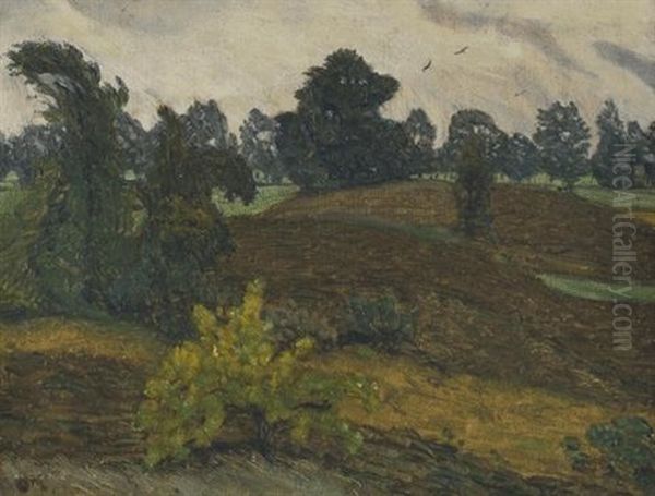 Sturmischer Tag Uber Der Heide Oil Painting by Otto Modersohn