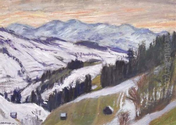 Der Gailenberg Im Winter Oil Painting by Otto Modersohn