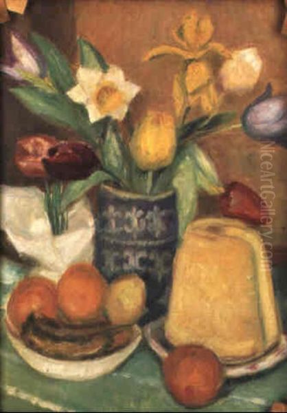 Sberschwemmung Bei Mondschein Oil Painting by Otto Modersohn