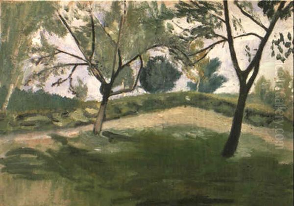 Landschaft Mit Drei Baumen Oil Painting by Paula Modersohn-Becker