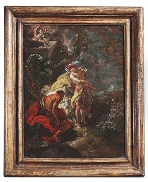 Merkur Enthauptet Den Schlafenden Argus, Um Io Zu Befreien Oil Painting by Pier Francesco Mola