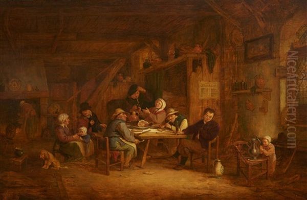 Bauerninterieur Oil Painting by Jan Miense Molenaer