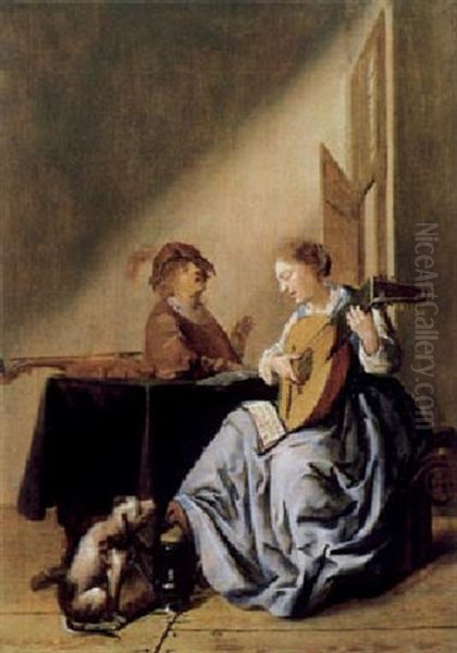 Das Duett Oil Painting by Jan Miense Molenaer