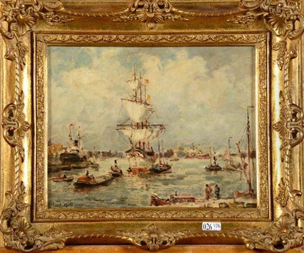 Port Anime Oil Painting by Evert Moll