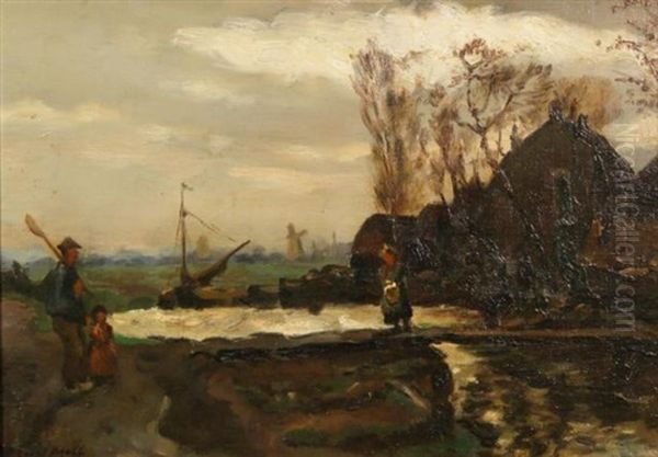 Avondstemming In De Vorden Oil Painting by Evert Moll