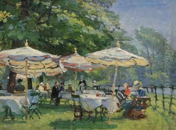 On The Terrace Oil Painting by Evert Moll
