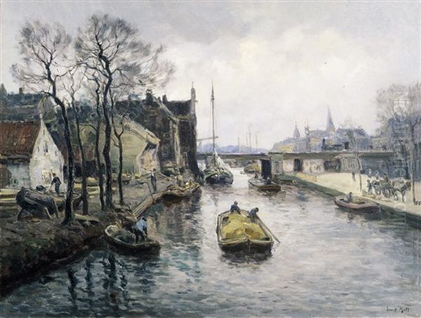 Gezicht Te Rotterdam Oil Painting by Evert Moll