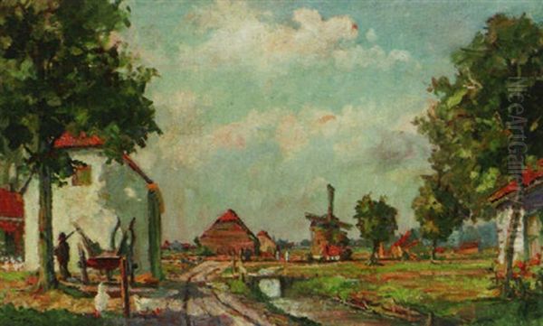 A Sunny Day Oil Painting by Evert Moll