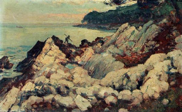 Rocks Near Cap Martin Oil Painting by Evert Moll