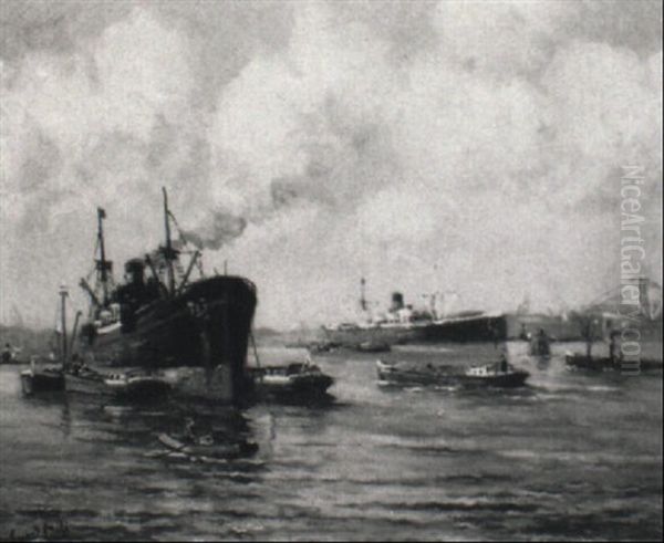 Hafenansicht Oil Painting by Evert Moll