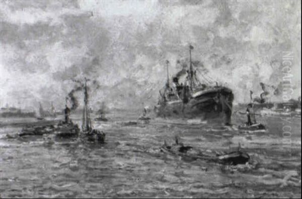 Hafeneinfahrt Oil Painting by Evert Moll