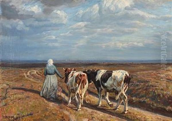 Holmsland Oil Painting by Niels Pedersen Mols