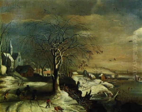 Winterlandschaft Oil Painting by Joos de Momper the Younger