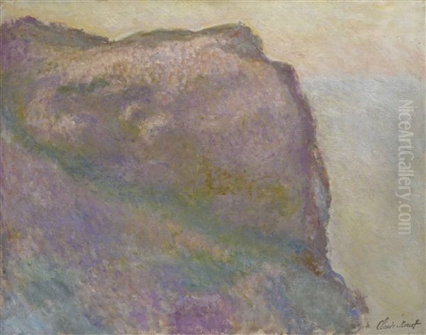 Sur La Falaise, Au Petit Ailly Oil Painting by Claude Monet