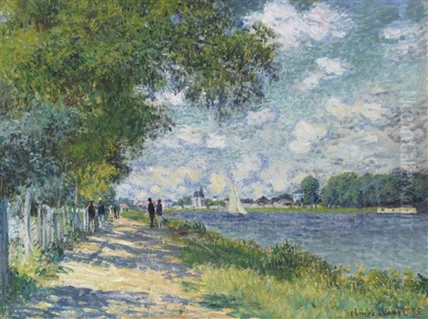 La Seine A Argenteuil Oil Painting by Claude Monet