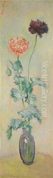 Pavots Rouge Et Rose Oil Painting by Claude Monet