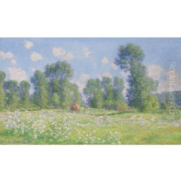 Effet De Printemps A Giverny Oil Painting by Claude Monet