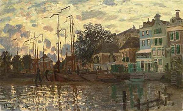 Le Dam A Zaandam, Le Soir Oil Painting by Claude Monet