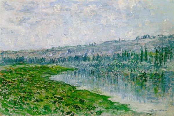 La Seine Et Les Coteaux De Chantemesle Oil Painting by Claude Monet