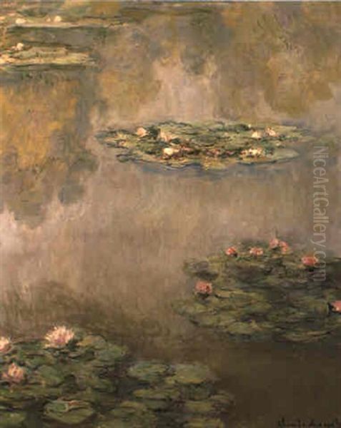 Nympheas Oil Painting by Claude Monet