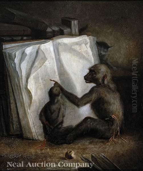 Darwin's Theory Explained Oil Painting by Charles Monginot
