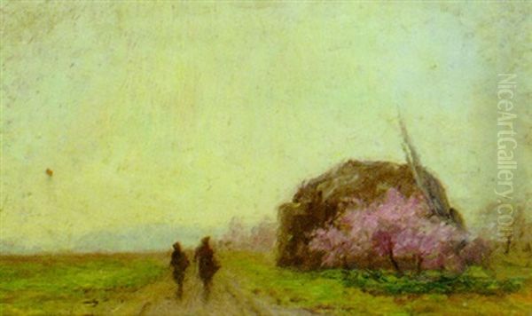 Auf Der Landstrase Oil Painting by Francois Richard De Montholon