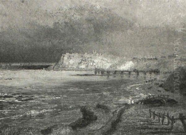 North Bay, Scarborough Oil Painting by Claude T. Stanfield Moore
