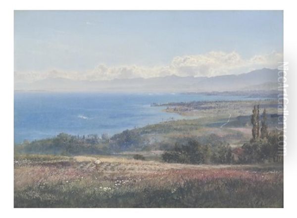 Lake Of Geneva Oil Painting by Henry Moore