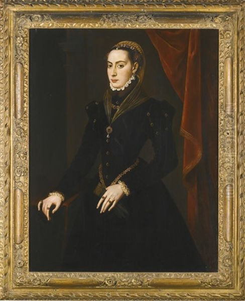 Portrait Of A Lady Oil Painting by Antonis Mor Van Dashorst
