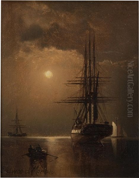 Men Rowing Oil Painting by Edward Moran