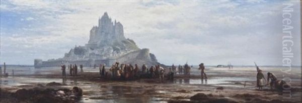 Mont St. Michel Oil Painting by Edward Moran