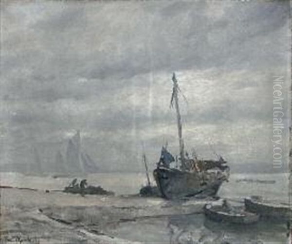 Marine Oil Painting by Paul Bernard Morchain