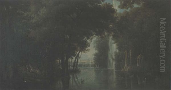 Renaud Et Armide Dans Le Jardin Enchante Oil Painting by Louis Gabriel Moreau the Elder