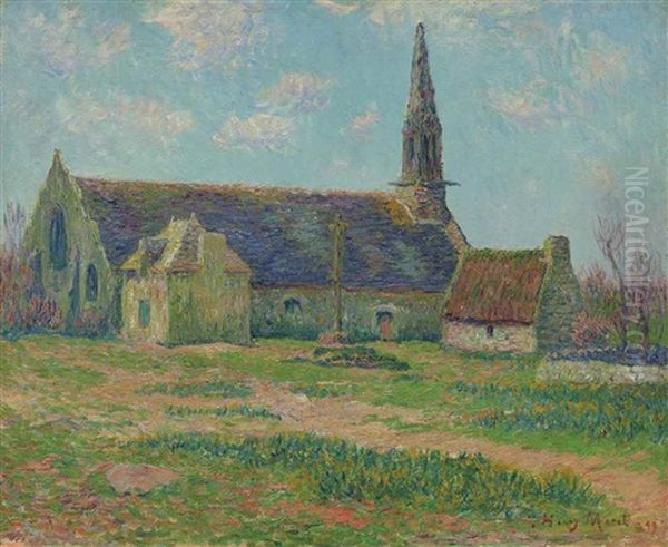 L'eglise De Tregunc, Finistere Oil Painting by Henry Moret