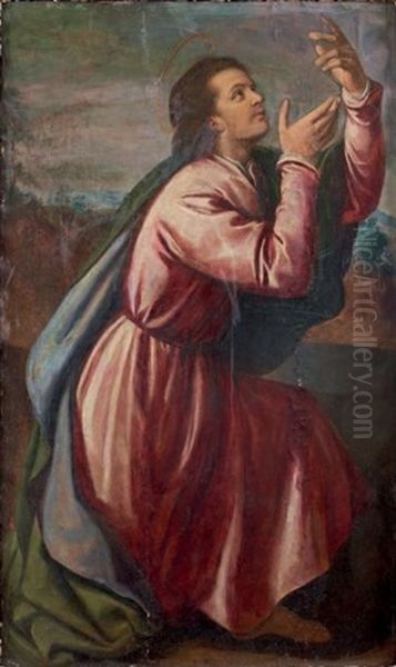 Saint Jean L'evangeliste Oil Painting by  Moretto da Brescia