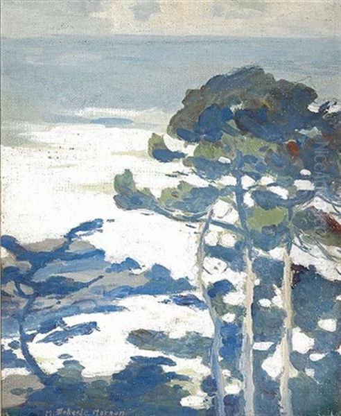 Coastal Trees Oil Painting by Mary Deneale Morgan