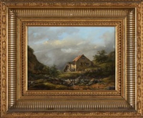 Olmuhle In Konigstein Oil Painting by Carl Morgenstern