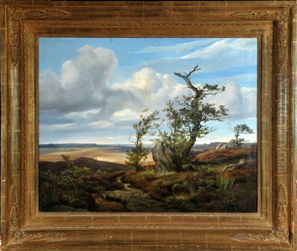 Romantische, Hugelige Heidelandschaft Oil Painting by Christian Bernhard Morgenstern