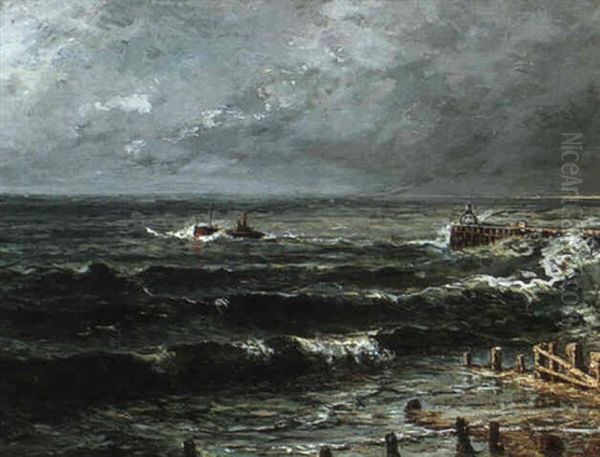 View Of Nieuport, Belgium Oil Painting by Friedrich Ernst Morgenstern