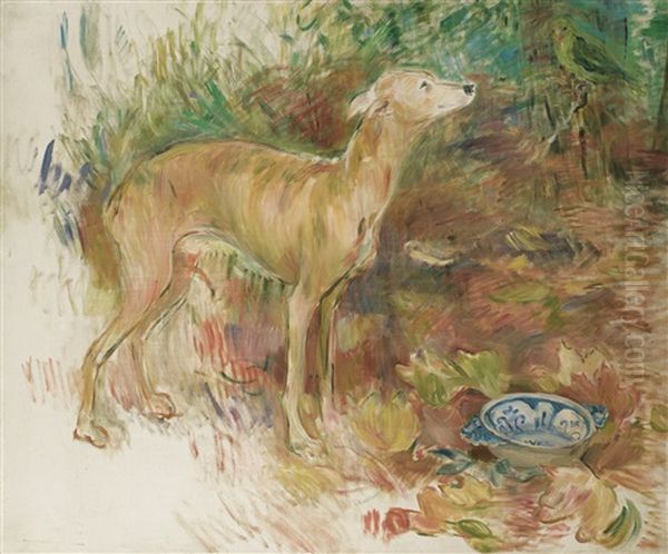 La Levrette Laerte Oil Painting by Berthe Morisot