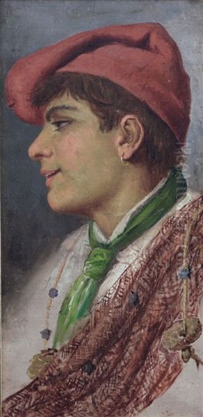 Pescatorello Oil Painting by Gaetano Mormile