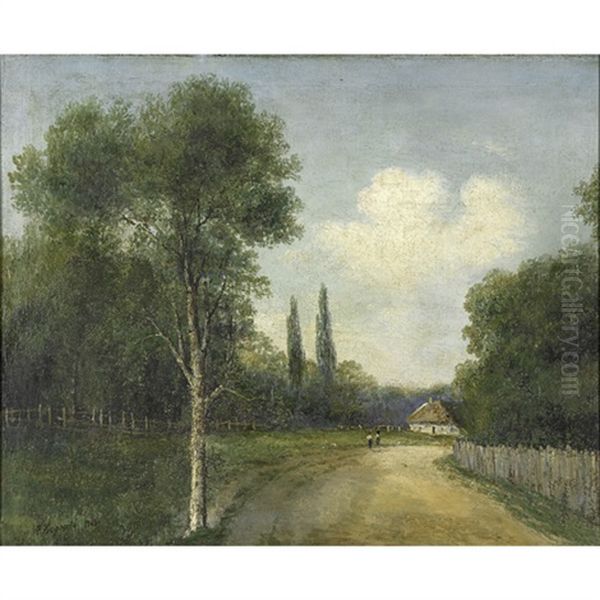 Country Landscape Oil Painting by Aleksandr Ivanovich Morozov
